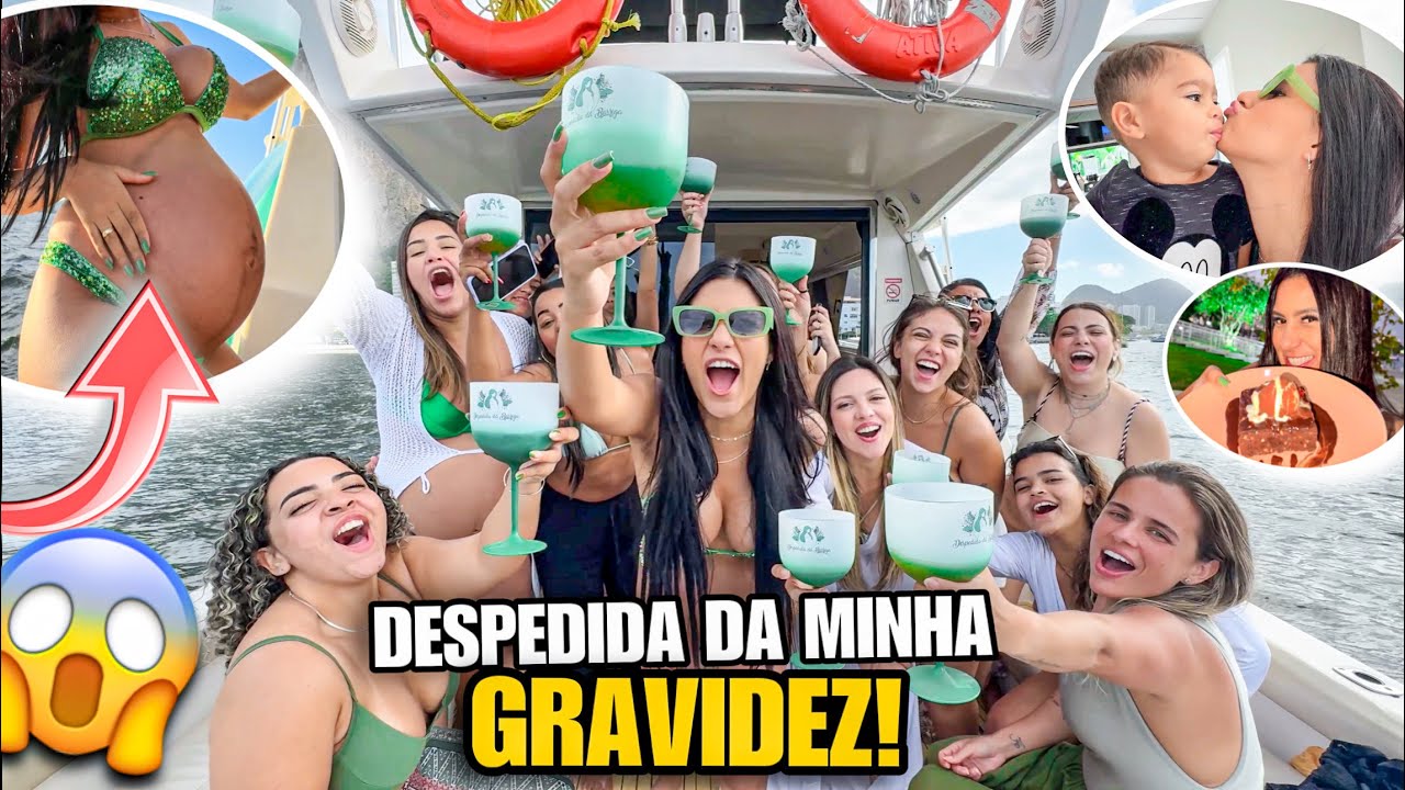 DESPEDIDA DA MINHA GRAVIDEZ NA LANCHA!!!! *ADEUS BARRIGÃO!* 😱👶🏻🍼
