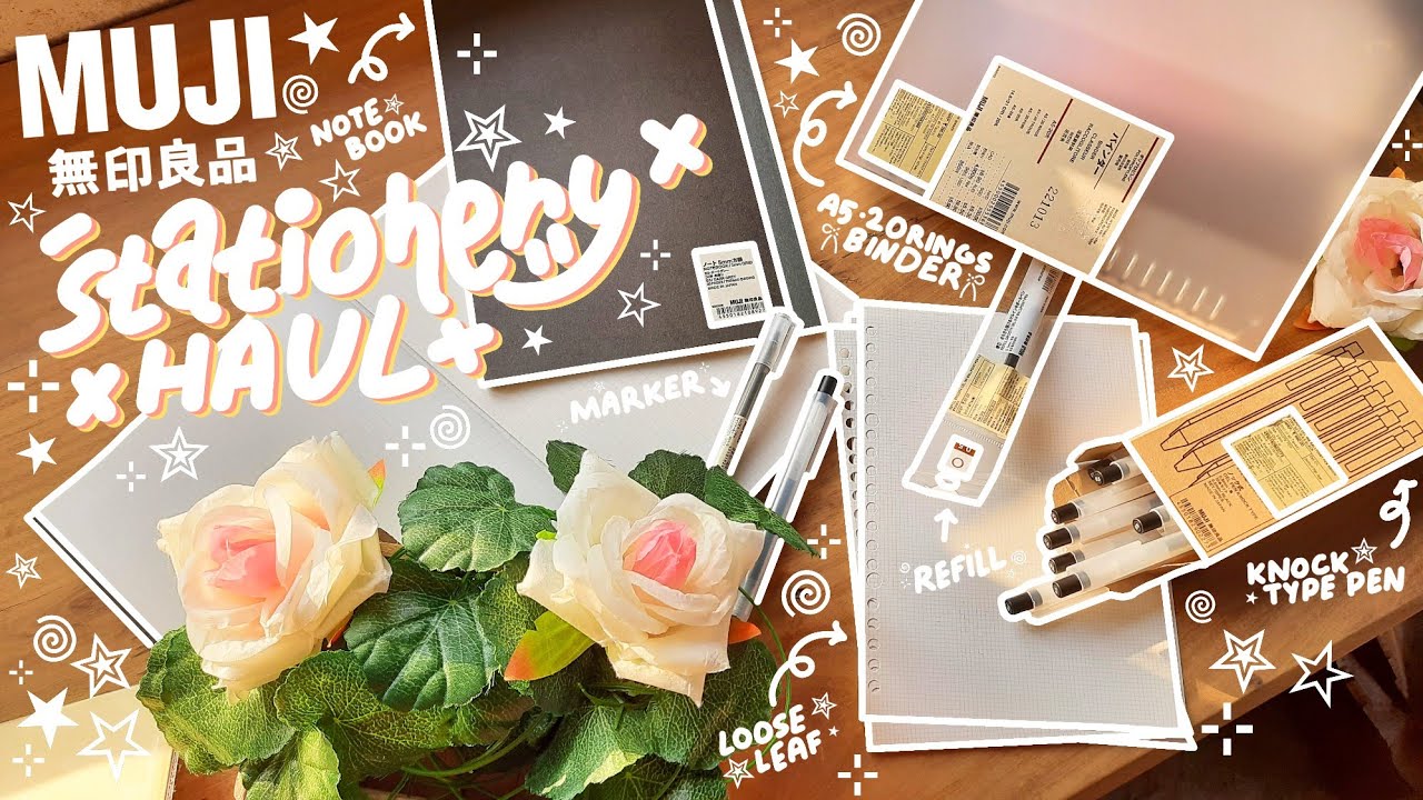 Japanese Stationery Haul From Muji ✨️ Aesthetic Stationery Haul 🤍🍥