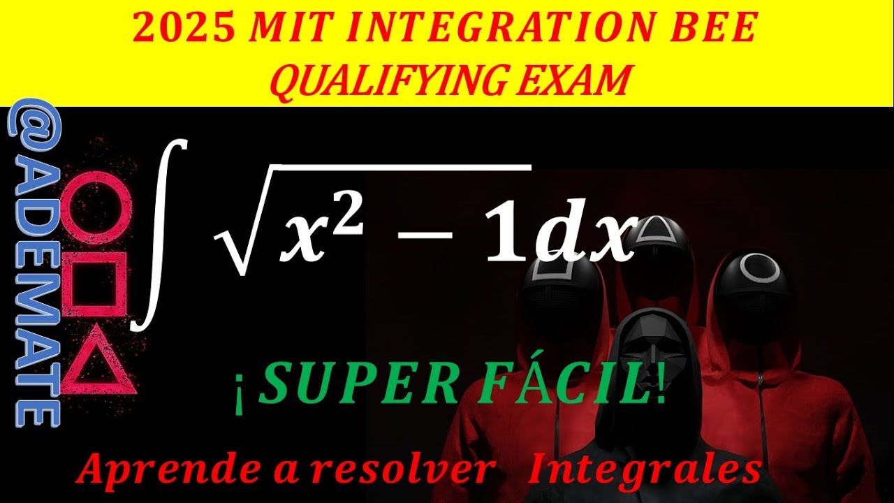 Mit Integration bee 2025 Regular Season | integral de sqrt(x^2-1)dx | Sustitución trigonométrica