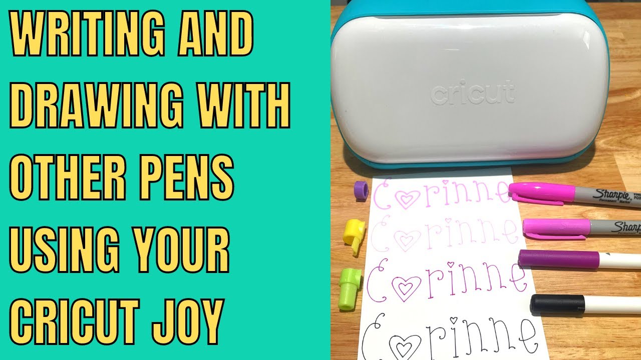 Writing and drawing with the Cricut Joy using sharpies and other pens. Adapters for The Joy machine