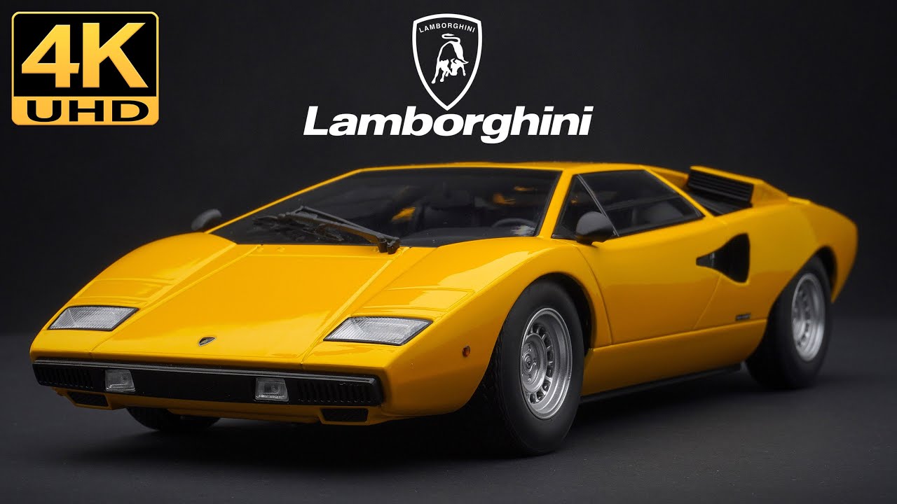 Lamborghini Countach LP400, 4K UHD - 1/18 Kyosho