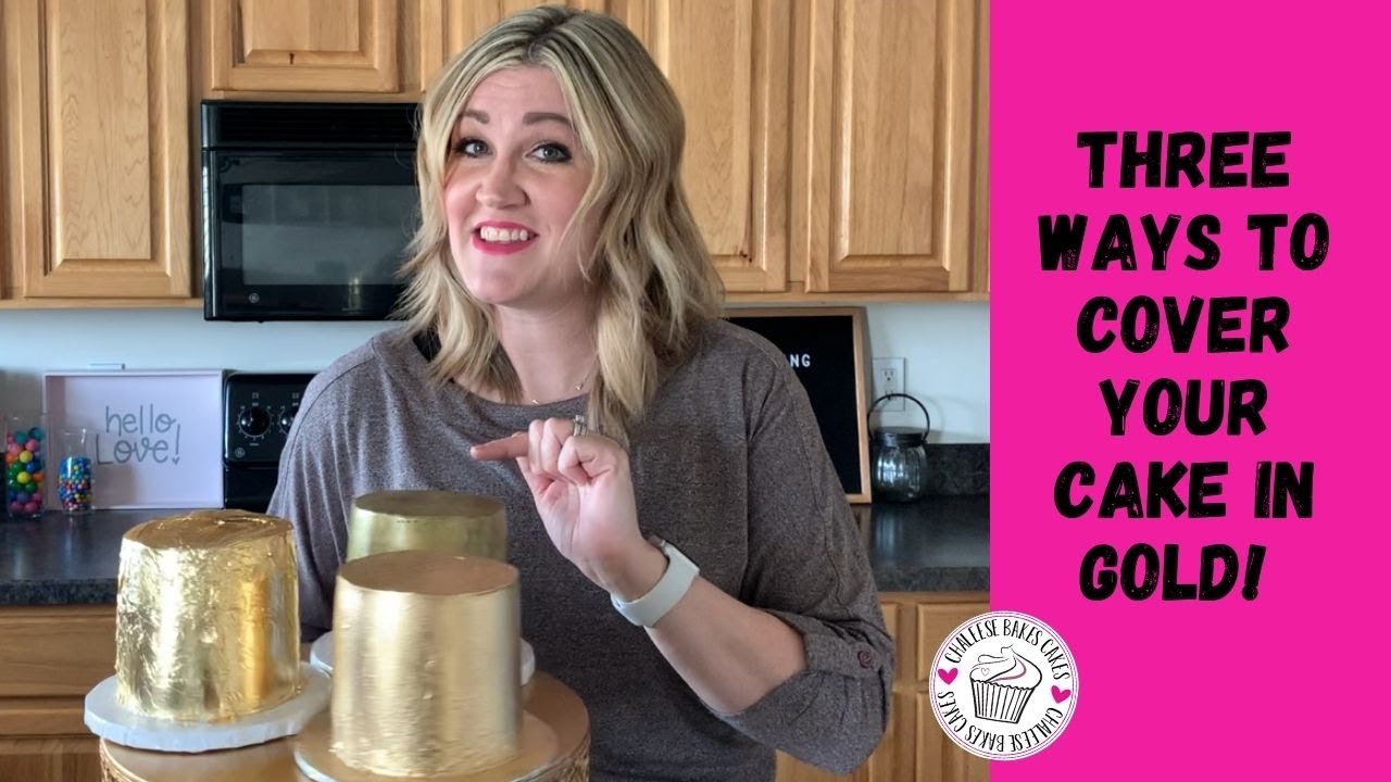 I'm trying out THREE different TECHNIQUES to COVER YOUR CAKE IN GOLD | Which one is YOUR FAVORITE?!
