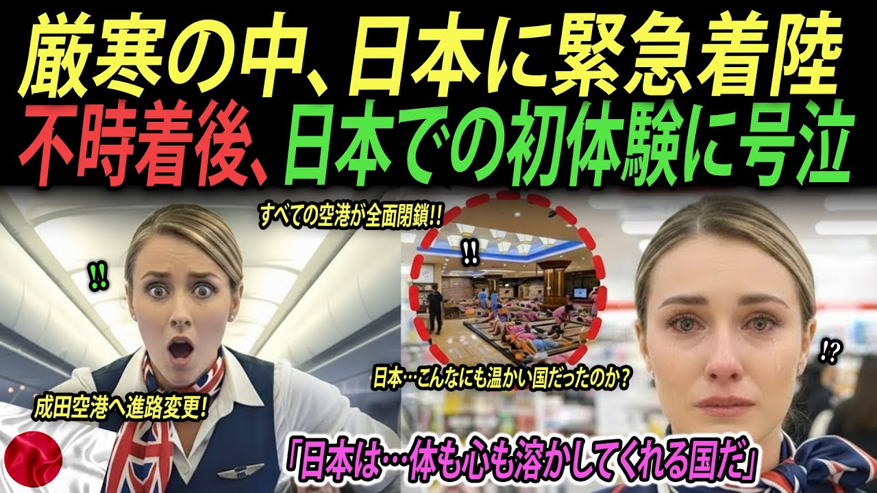 極寒の中、英国出身の美しい客室乗務員が成田国際空港（日本）に緊急着陸。わずか72時間で、日本での初体験に完全に心服してしまった―その衝撃的な理由とは？｜感動の物語｜オーディオブック｜AI物語