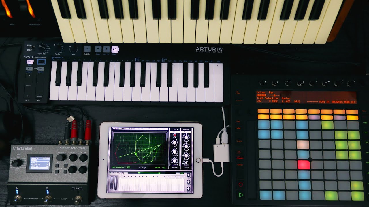 Animoog app with Moog Sub 37 and Ableton Live