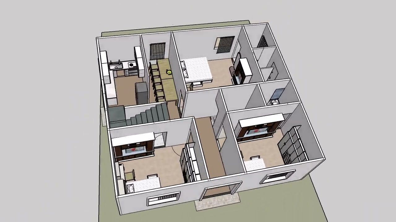 🏡 Exploring My New Home: A SketchUp House Tour by Designer Selim! 🎨