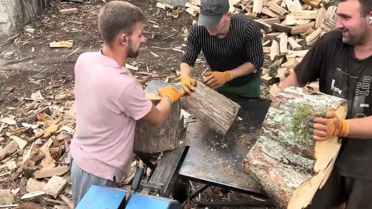 Splitting Massive Tree Stumps with a Log Splitter