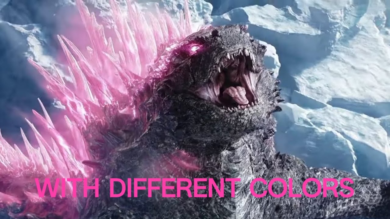 Godzilla evolving with different colors