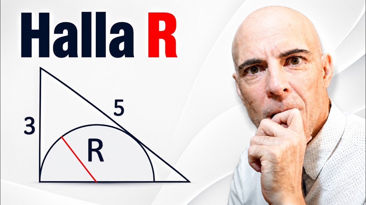 HALLA EL RADIO DE LA SEMICIRCUNFENRENCIA. Geometría Básica