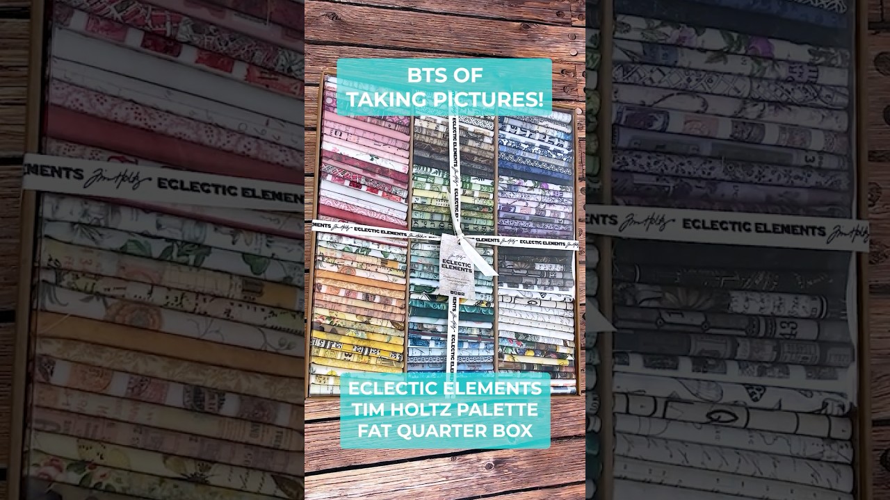 BTS of taking pics 📸 Eclectic Elements Tim Holtz Palette Fat Quarter Box! 