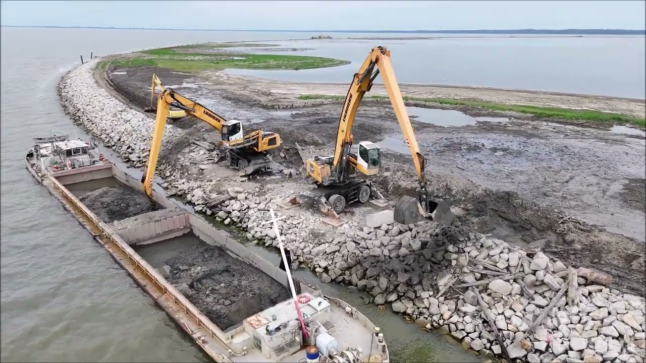 Wyspa Estyjska - Wyładunek Urobku -05.06 2026. Ale rośnie potężne usypisko