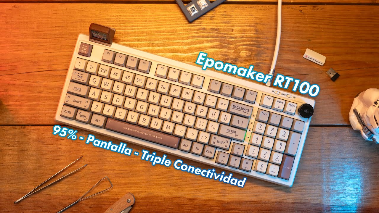 Un Teclado Mecánico RETRO 🕹️ con PANTALLA 📺 | Epomaker RT100