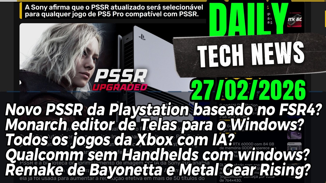 Novo FSR para PlayStation Chegando? Todos os Jogos Xbox com IA? Remake de Bayonetta e Metal Gear?