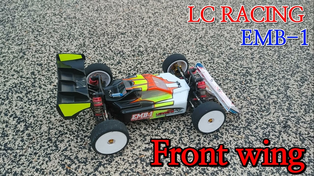 1/14 LC RACING EMB -1  FRONT F1 WING TEST / ONROAD TRACK TUNING
