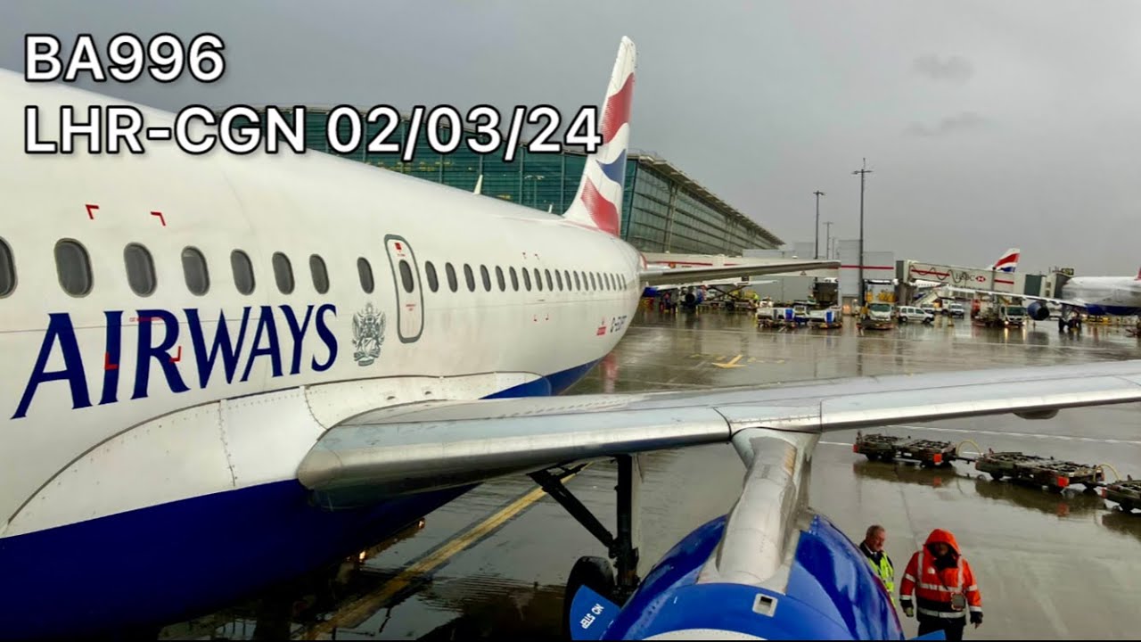 British Airways A319 arriving at Cologne