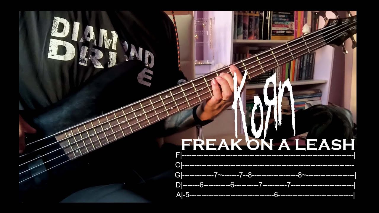 Korn - Freak On A Leash [Bass Cover] | TABS ON SCREEN