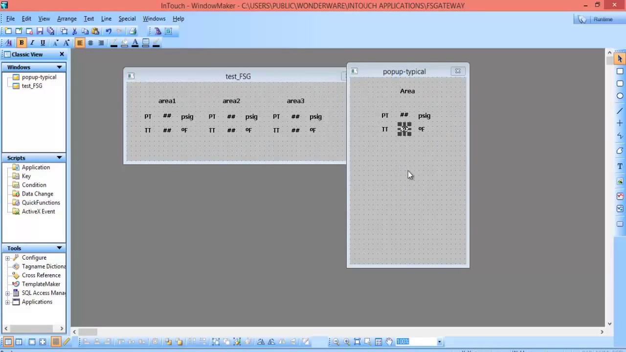 Intouch wonderware indirect tag to minimalize windows count