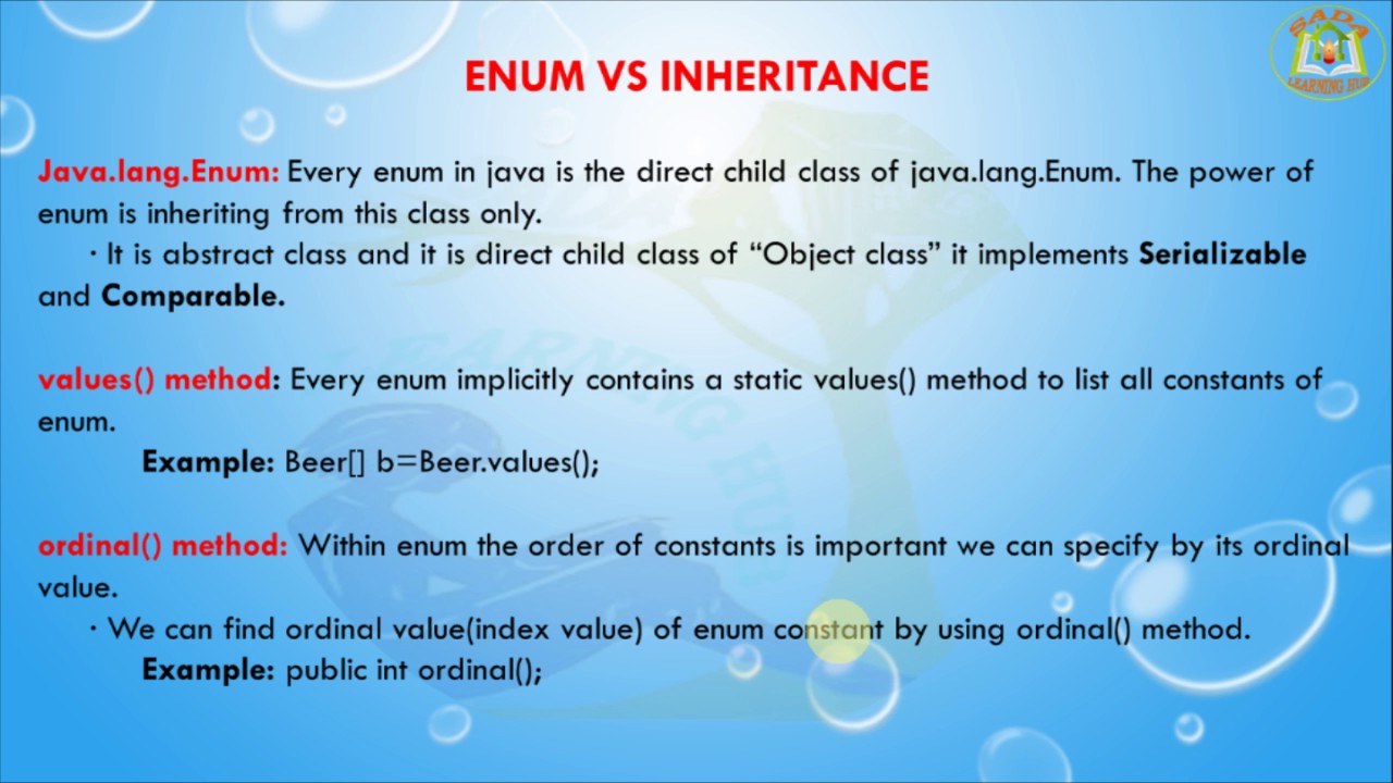 Lesson - 3 : Enum - Enum Vs Inheritance in Java Programming