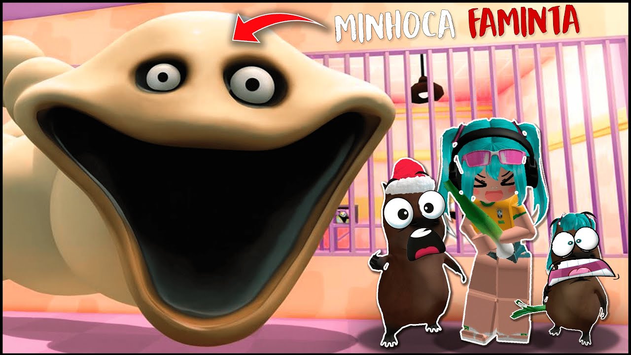 FUI CAPTURADO PELA MINHOCA FAMINTA NO ROBLOX! 😰