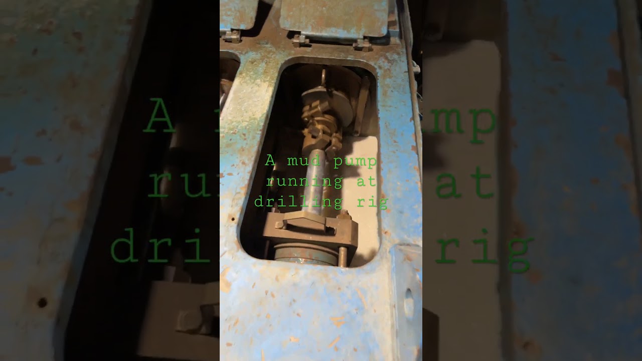 Mud Pump running at drilling rig #crude_oil #crudeoil #drilling