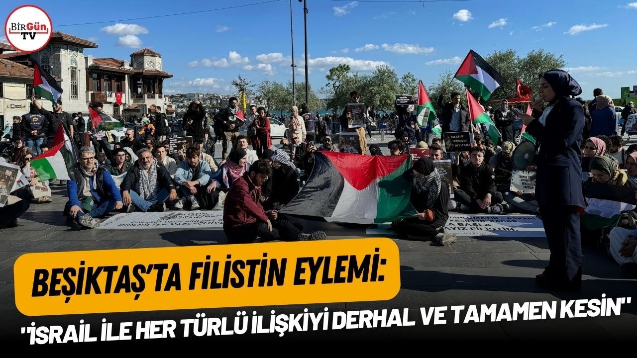 Beşiktaş'ta Filistin eylemi: 