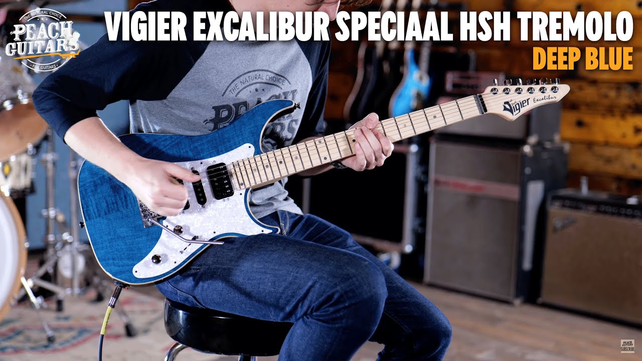 No Talking...Just Tones | Vigier Excalibur Speciaal HSH Tremolo - Deep Blue Maple