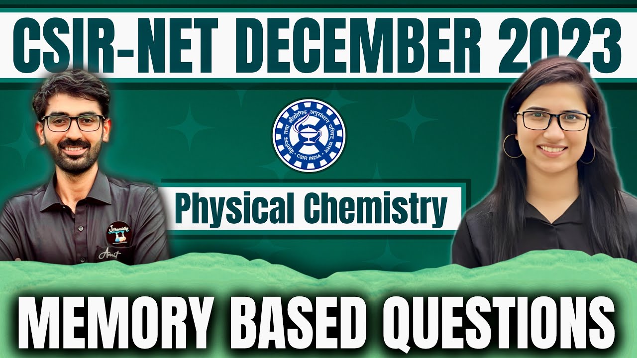 CSIR NET Dec 2023 Chemistry Solutions | Memory Based Questions | Answer Key |Exam Analysis Chemistry