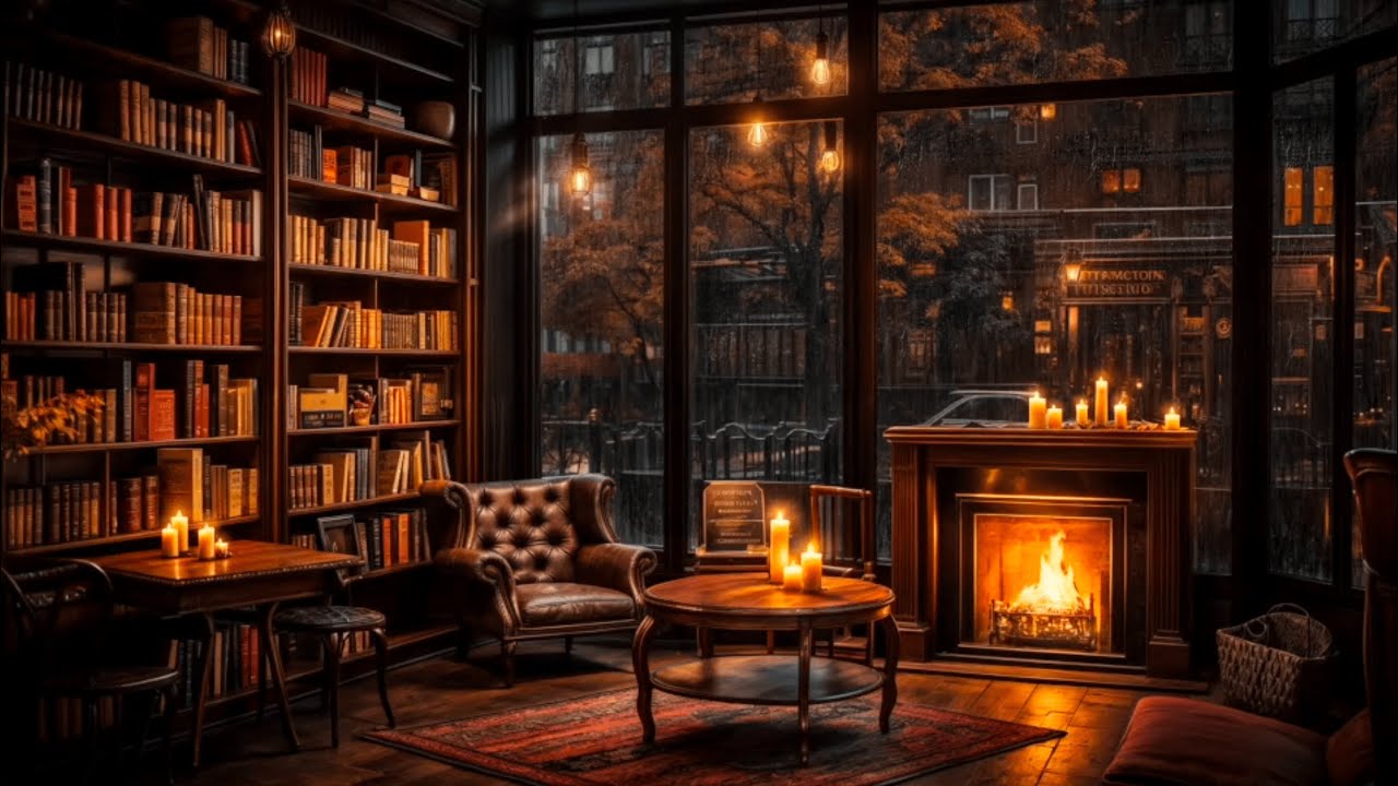4 Hours of Focus & Study Music with Rain & Fireplace Ambience | Deep Concentration, No Ads