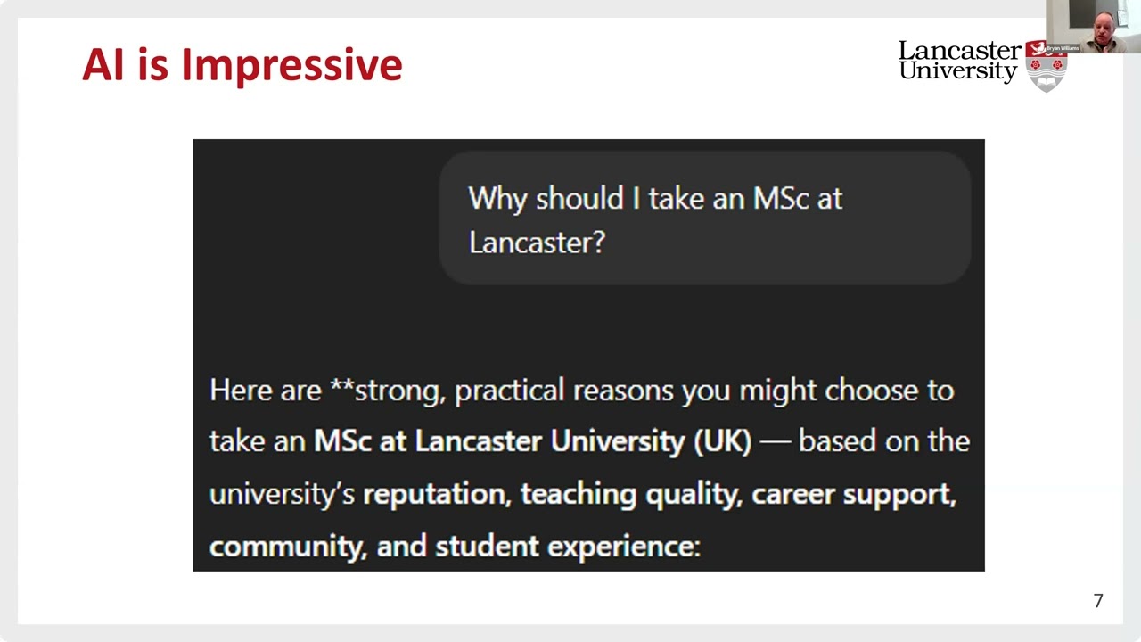 Lancaster University AI Masterclass | StudyIn
