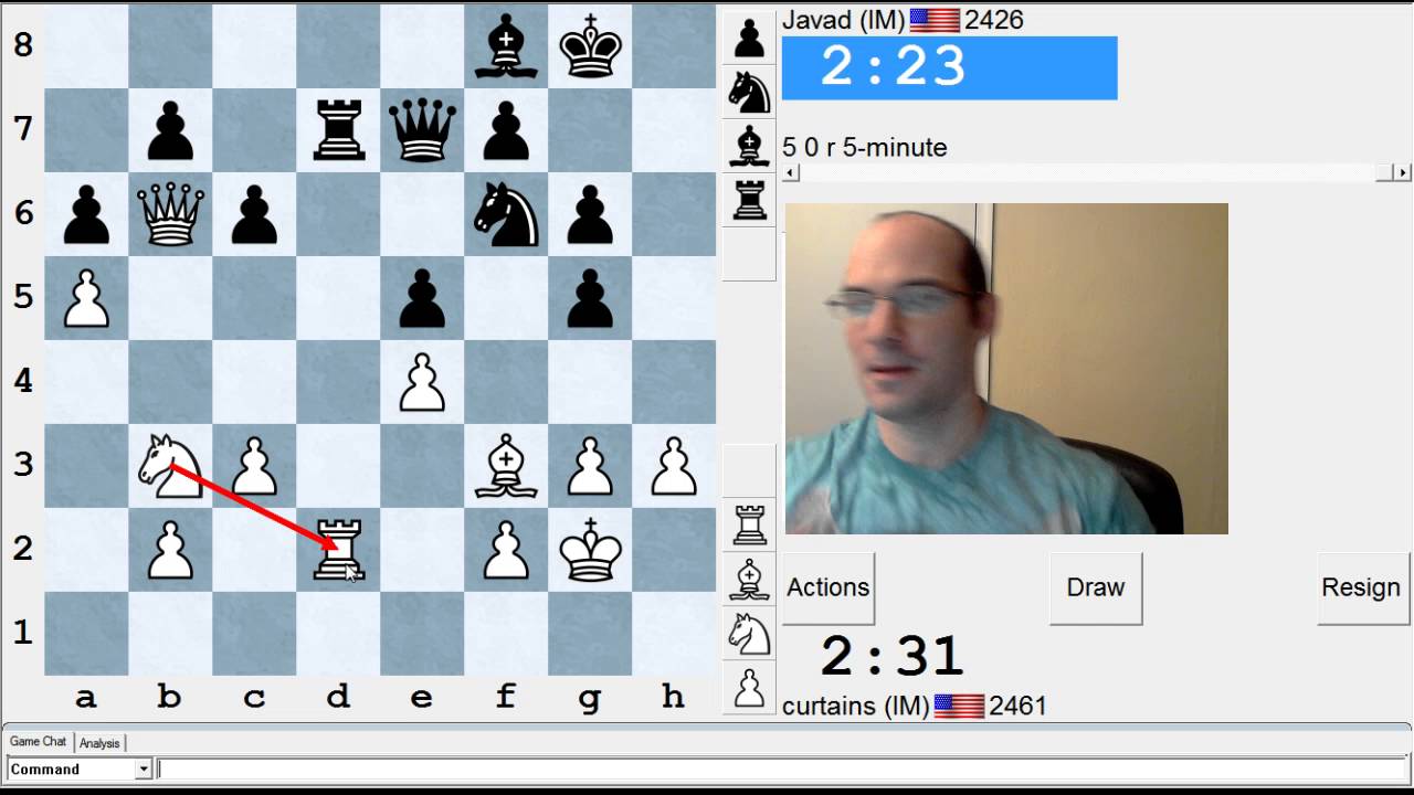 5 minute chess #507: IM Greg Shahade vs IM Javad Maharramzade