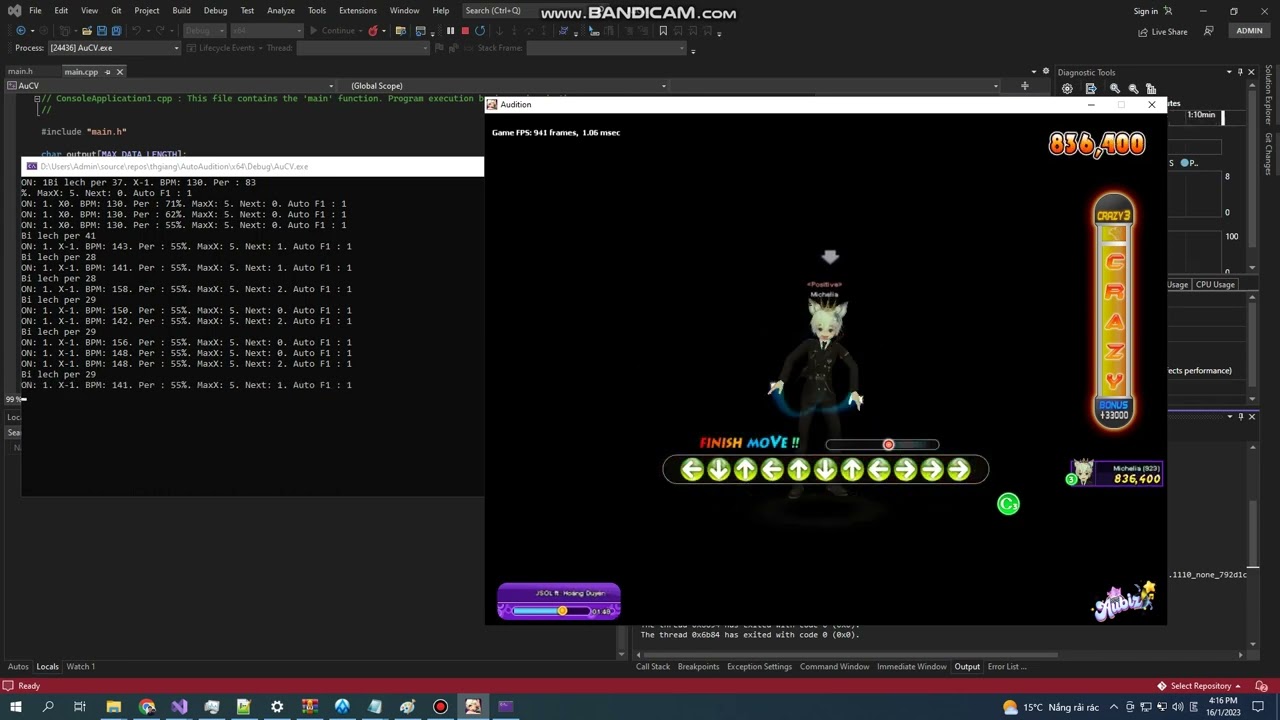 Hack Audition kiểu này chắc khó check lắm (ấn phím bằng Arduino, ko can thiệp game)