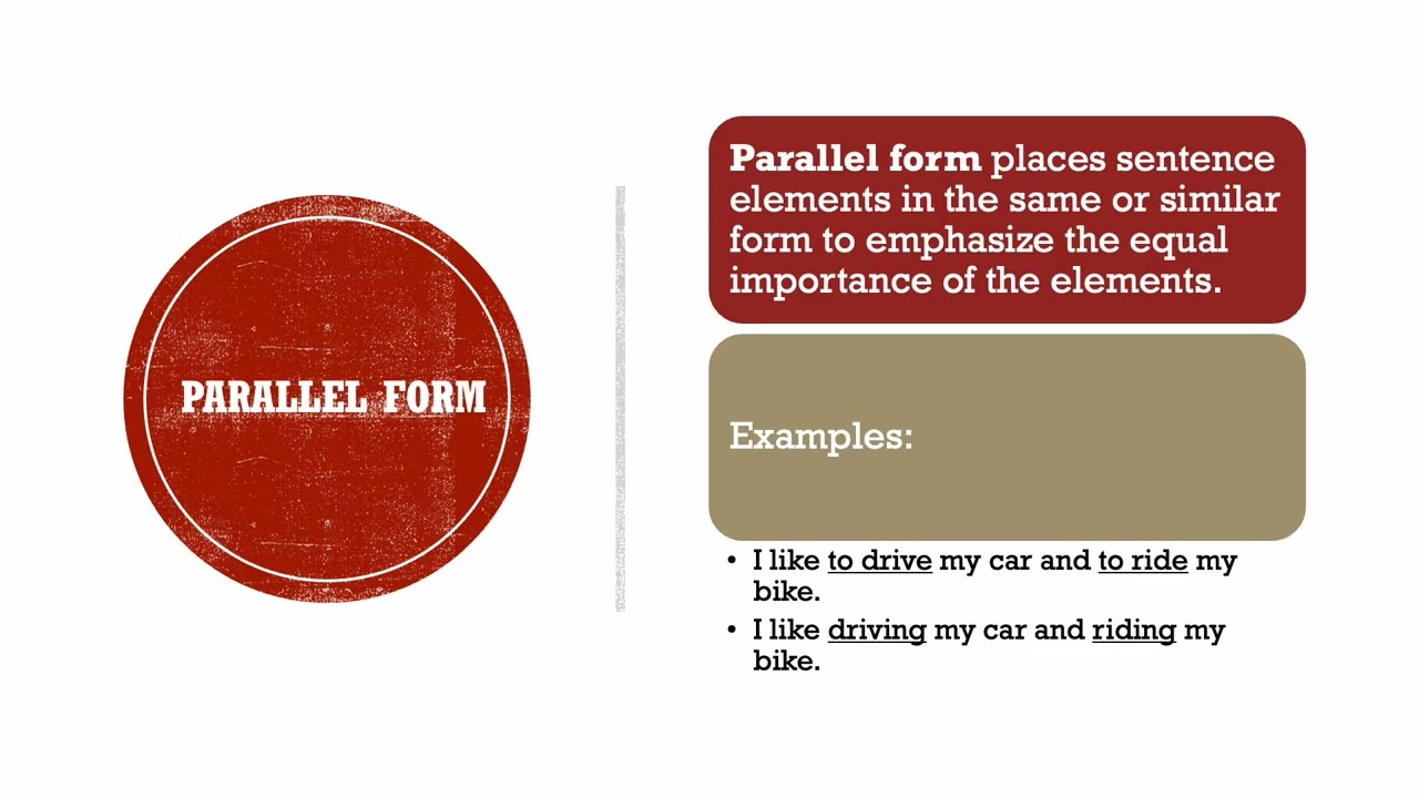 ACT English Parallelism