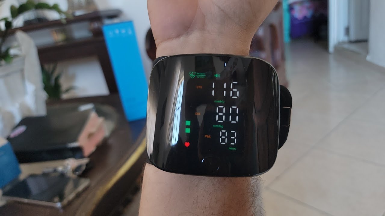 Medidor de presión arterial de muñeca recargable