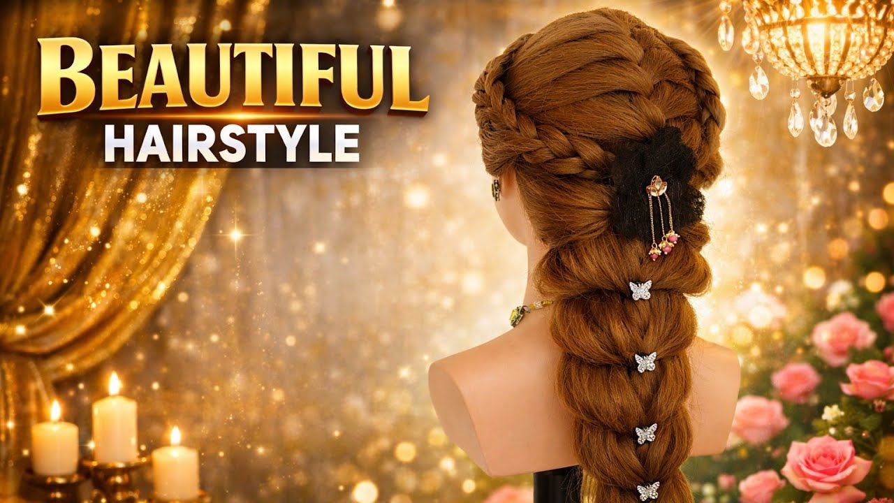 Beautiful Bridal Hairstyle 💖 Easy Braid Bun Tutorial | Wedding Hairstyle Step by Step
