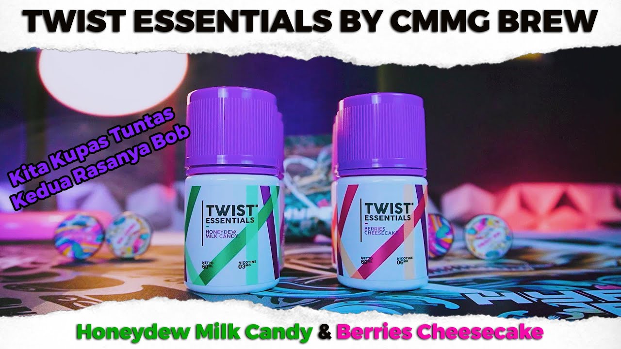COBAIN TWIST ESSENTIALS Honeydew Milk Candy & Berries Cheesecake Sekaligus Dua-duanya