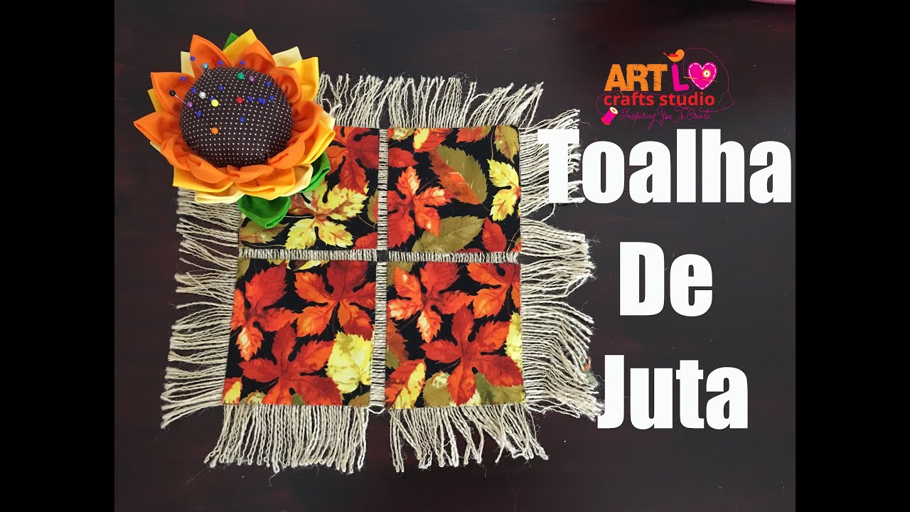 Como Fazer Uma Toalha De Juta - How To Jute Table Square (ENGL/ESP SUB) E26