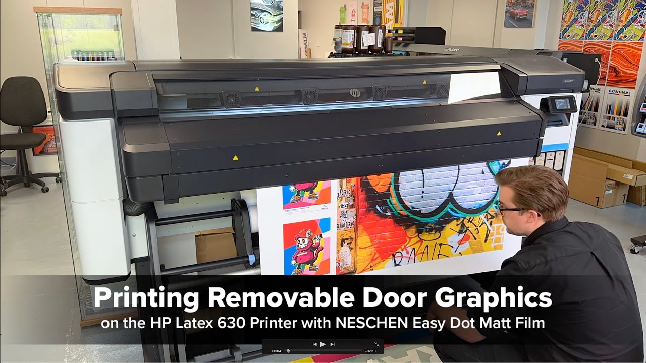Printing Removable Door Graphics on the HP Latex 630 Printer with NESCHEN Easy Dot Matt Film