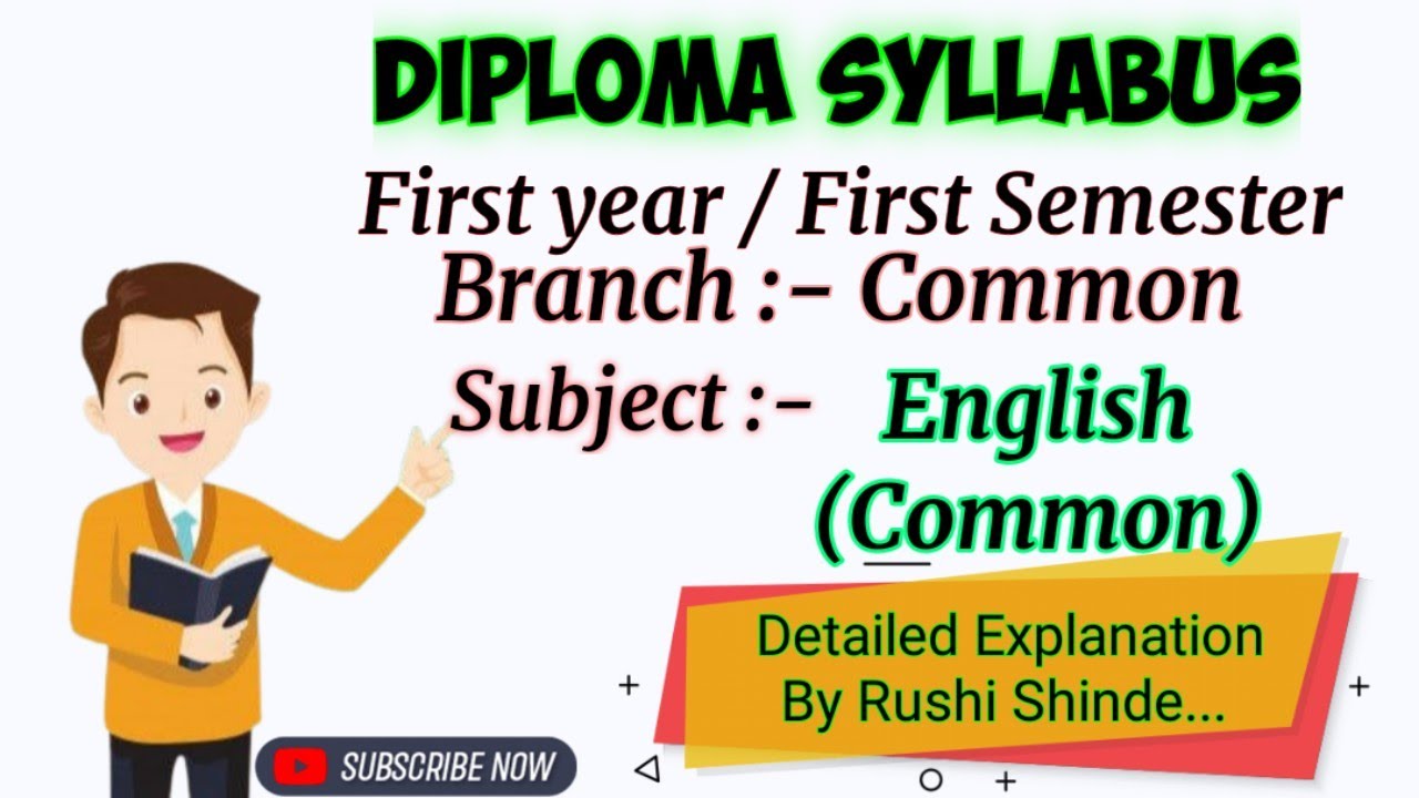 English (Common) Syllabus With Marks Distribution | 1ST Semester | Diploma | MSBTE |