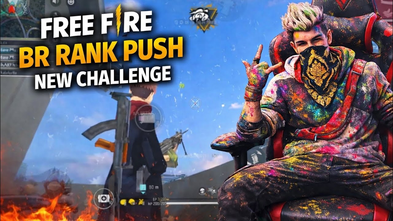 BR Rank Push With Only Long Range Guns Challenge 😱 | Can I Get Booyah in Free Fire?” translate Hindi