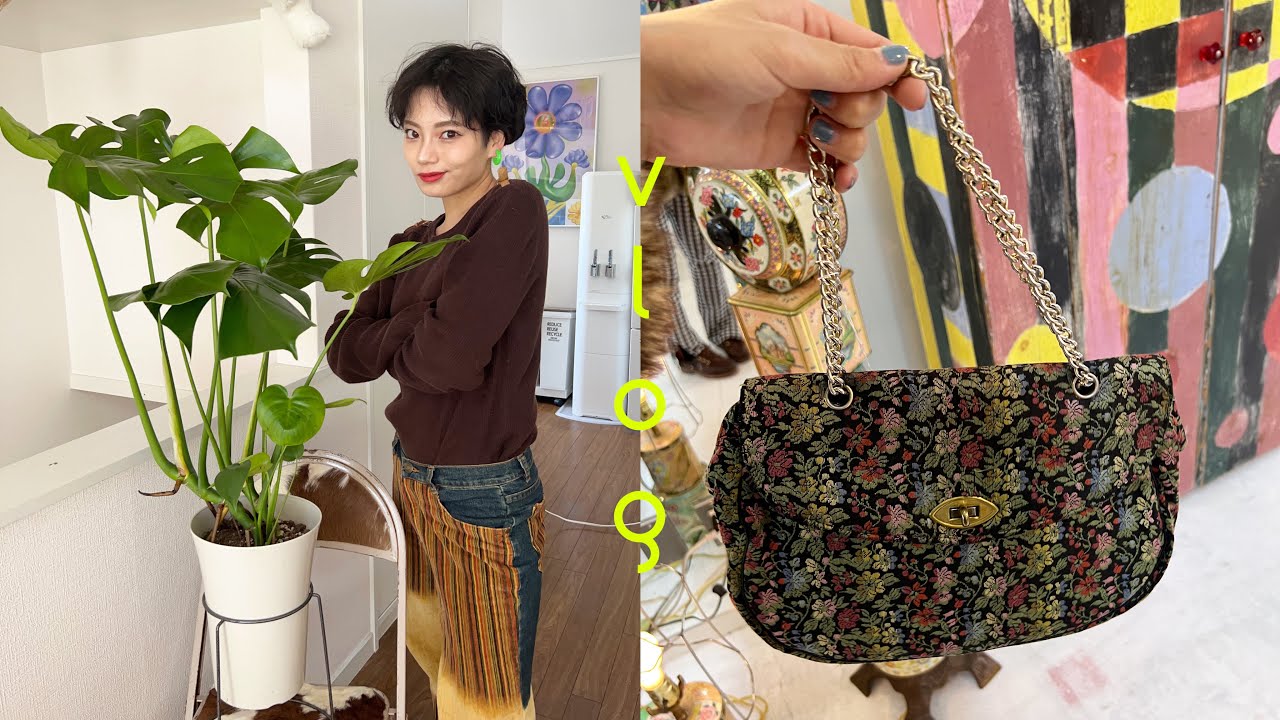 EP.6【vlog】 憧れの古着屋🛍格安の観葉植物🌿家で韓国料理🥄amazon購入品