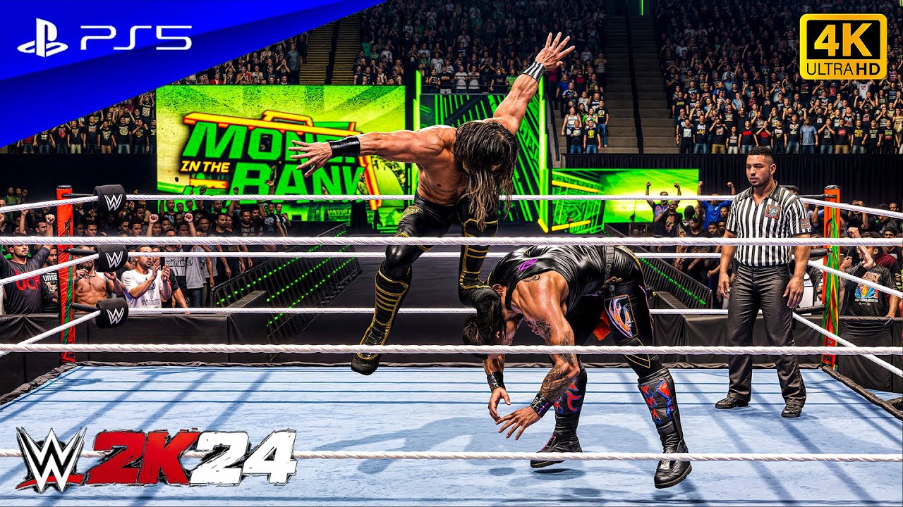 WWE 2K24 - Seth Rollins vs. Damian Priest | WWE Money in the Bank 2024 Full Match | PS5™ [4K60]