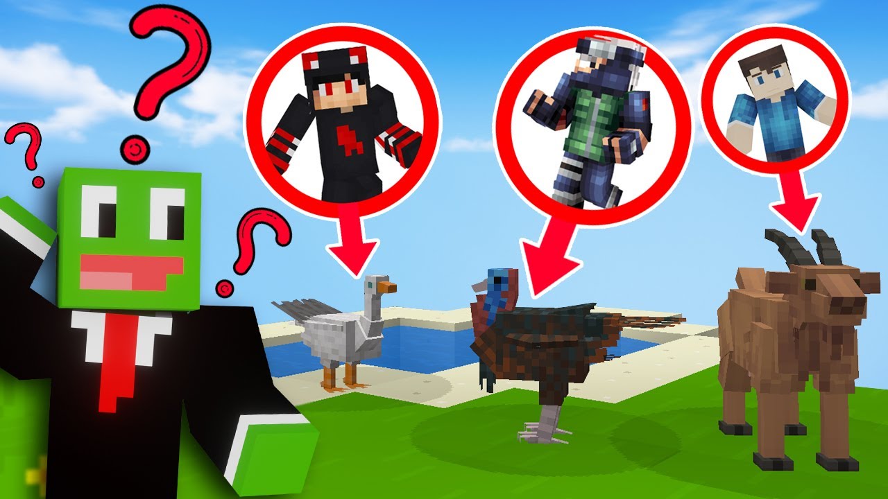 ماين كرافت : لعبة الغميضة الحيوانات مع @OtakuG و @PmnMinecraft و @Mineboxarabic1 🐸😂