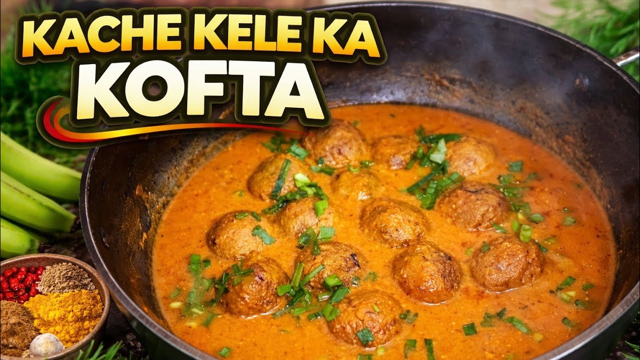 कच्चे केले का कोफ्ता बनाने की सबसे आसान विधि ! How to make raw Banana kofta curry ! 🍲कोफ्ता करी !