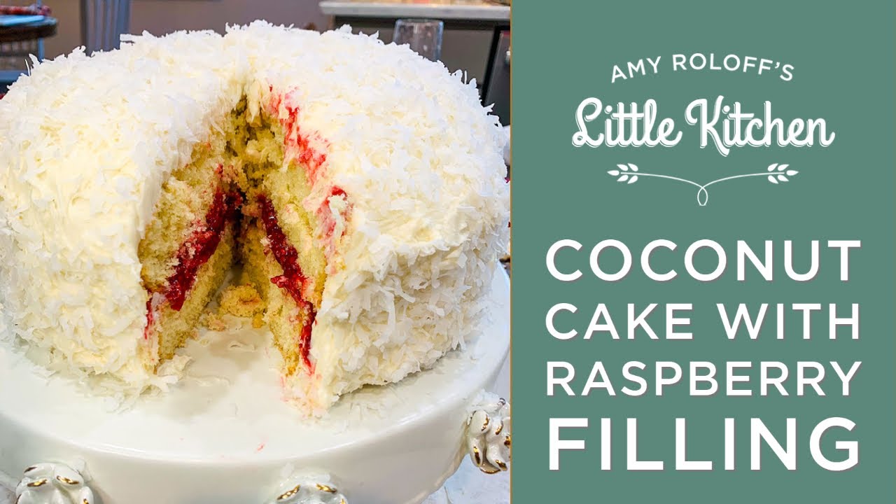 Amy Roloff Making Coconut Cake With Raspberry Filling