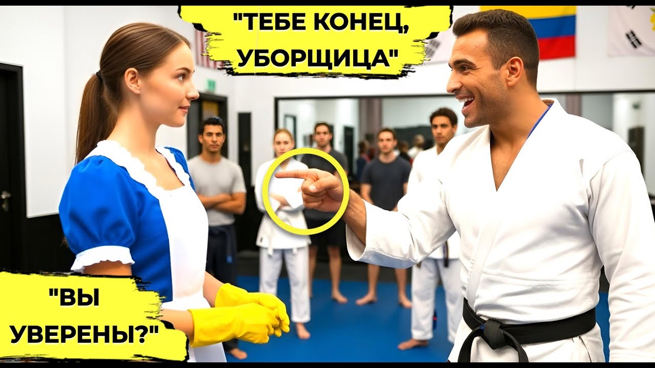 Чёрный Пояс Предложил Уборщице Бой в Шутку, Но то, Что Произошло Потом, Шокировало Весь Зал
