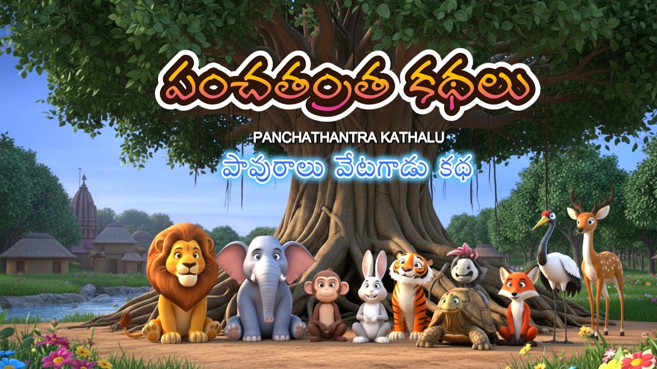#పంచతంత్ర కథలు | PANCHATHANTRA STORIES TELUGU| పావురాలు వేటగాడు కథ|Telugu fairytales|#trendingvideo