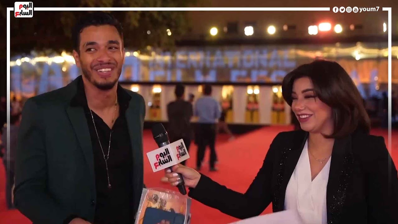 مذيعة اليوم السابع تصطدم الممثل التونسي محمد يسرى.. شوف اللي حصل