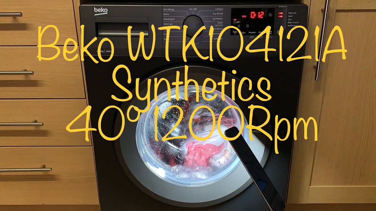 Beko WTK104121A Washing Machine - Synthetics 40°