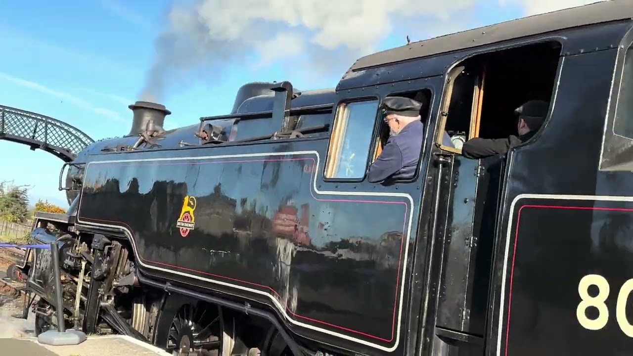 BR Standard 4mt 80105 awaiting departure at Bo’ness station