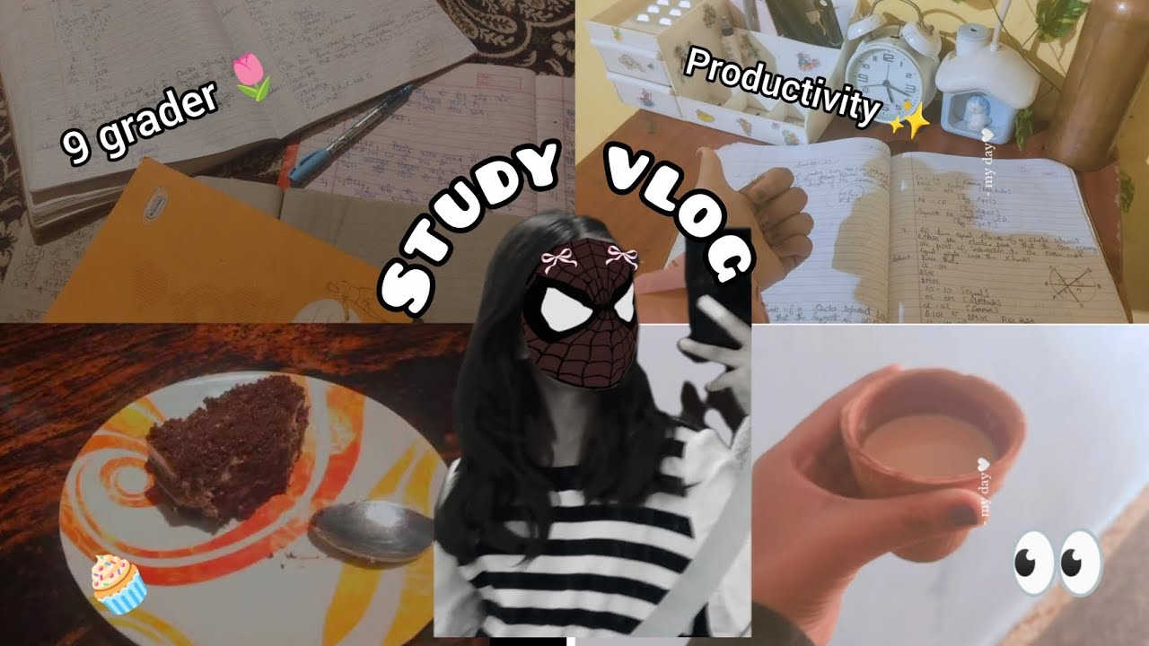 Study vlog 🌷✨as a 9 grader 🌪️#asthetic#studyroutine#motivation#studyaura