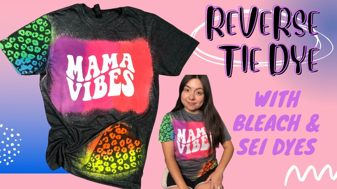 How To Tie Dye Bleach | Reverse Tie Dye Using Bleach and Spray Dye | How To Reverse Tie Dye